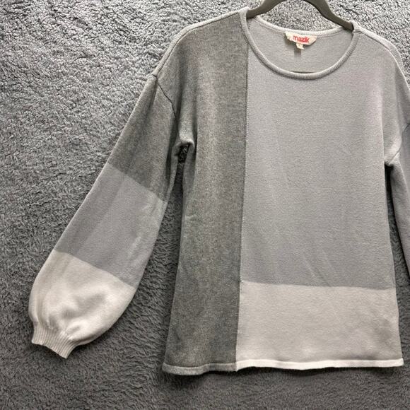 Mazik Women's Medium Sweater Modern Color Block Minimalist Soft Warm Comfortable - Picture 4 of 10